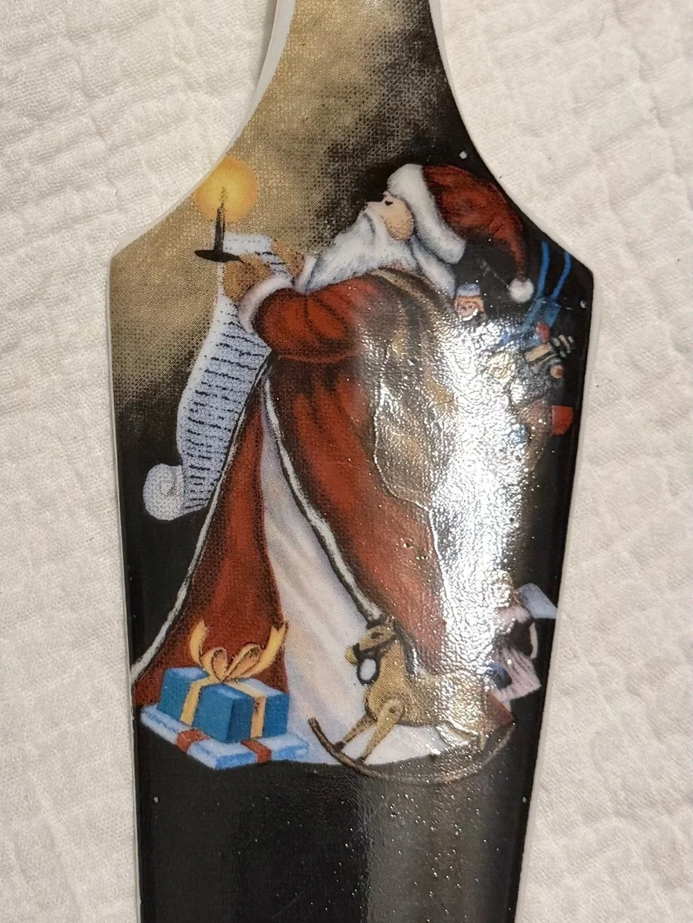 St Nick Christmas Winter Scene Pastry Pie Cake Server Microwave&Dishwasher Safe